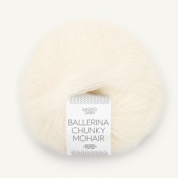 Ballerina chunky Mohair fra Sandnes Garn - Hvid 1012 - T4117951