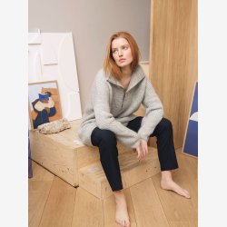 2302 - Model 7 - Zoe Zipper Sweater Dress