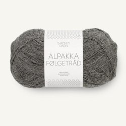Alpakka Flgetrd - Mrk grmeleret 1053 - 124480