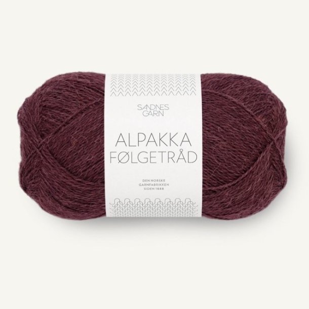Alpakka Flgetrd - Dyb burgunder 4372 - 124327