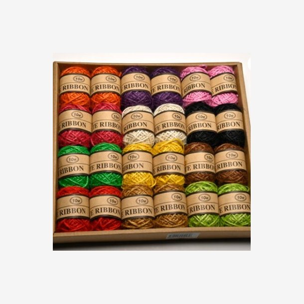 Display jute snor 12 ASS farver 24 x 10 MTR