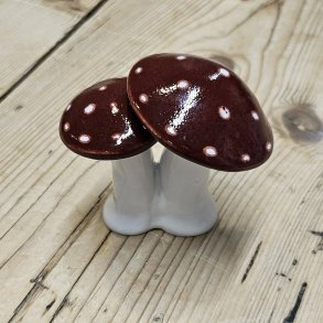 Dobbelt fluesvamp i keramik