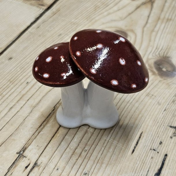 Dobbelt fluesvamp i keramik