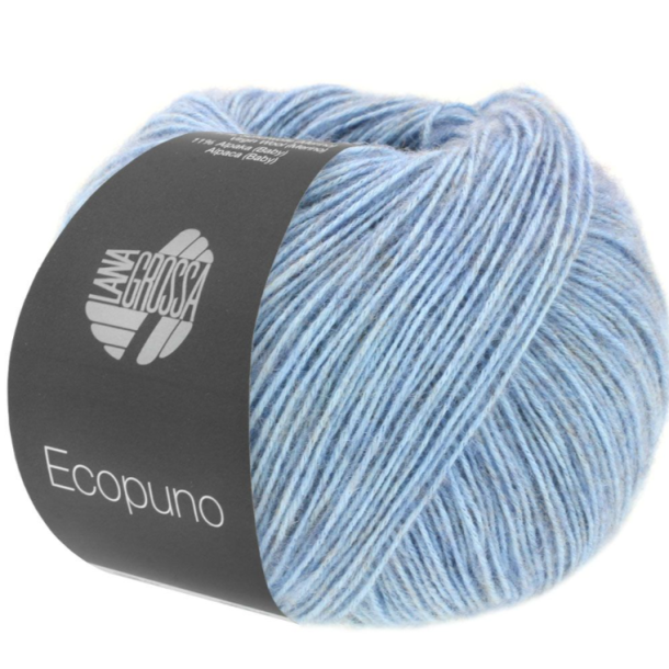 Ecopuno fra Lana Grossa - Lys jeans bl� 75 - 537390