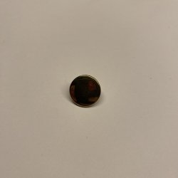 Guldfarvet knap - 18 mm 