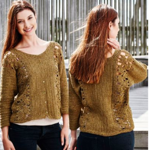 Hklet cardigan med blomsterborter - Opskrift - Esther fra Permin 