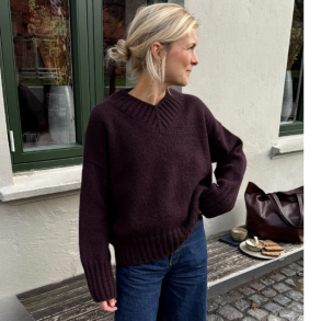 Hannah Sweater V-neck - PetiteKnit 