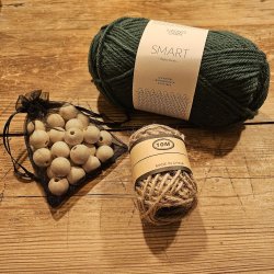 Juletr med trperler - kit til 7 stk