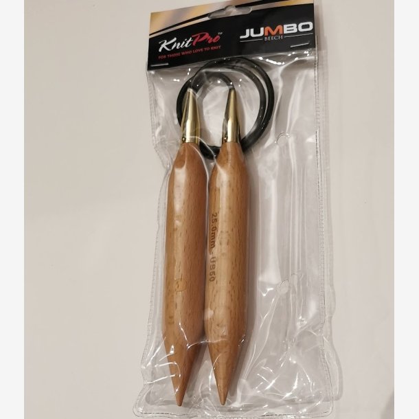 Jumbo Beech faste rundpinde - Knitpro 25.0 mm 80 cm