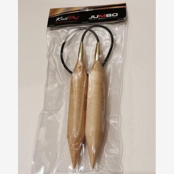 Jumbo Beech faste rundpinde - Knitpro 30.0 mm 80 cm