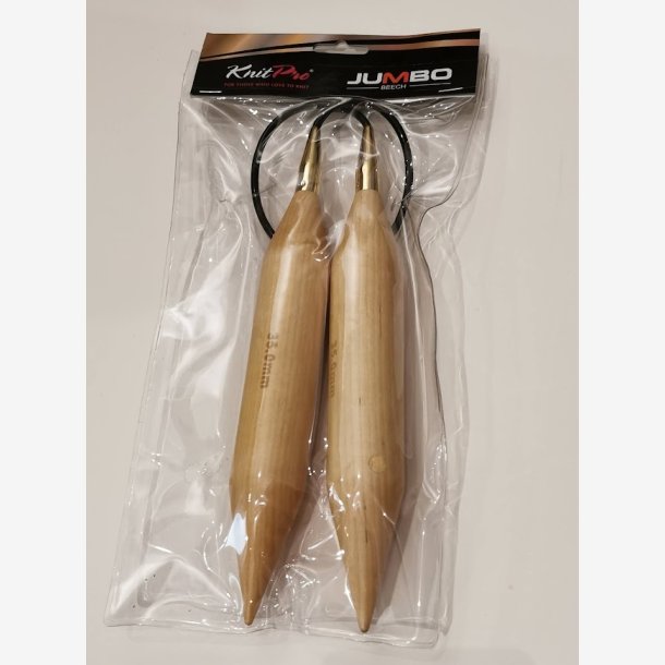 Jumbo Beech faste rundpinde - Knitpro 35.0 mm 80 cm