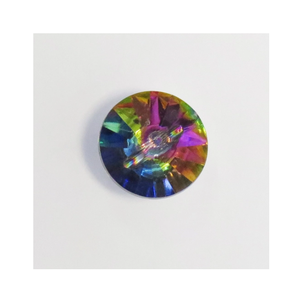 Knap crystal m/kanal - multi