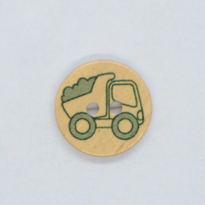 Knap 2 hul - Tr� look dumper beige