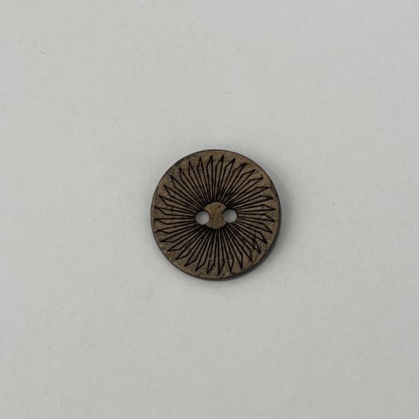 Kokosknap m. mnster - 20 mm