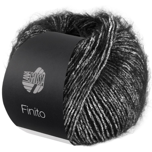 Finito - Lana Grossa Sort/creme 16 - 124985