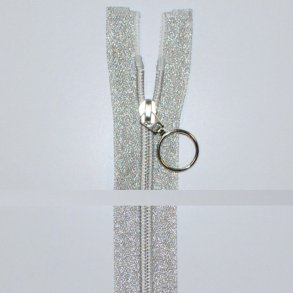 6 mm Lynl�s lurex s�lvfarvet 