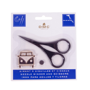 Dmc broderisaks 5,2 x 9 cm + Magnetbroche sort