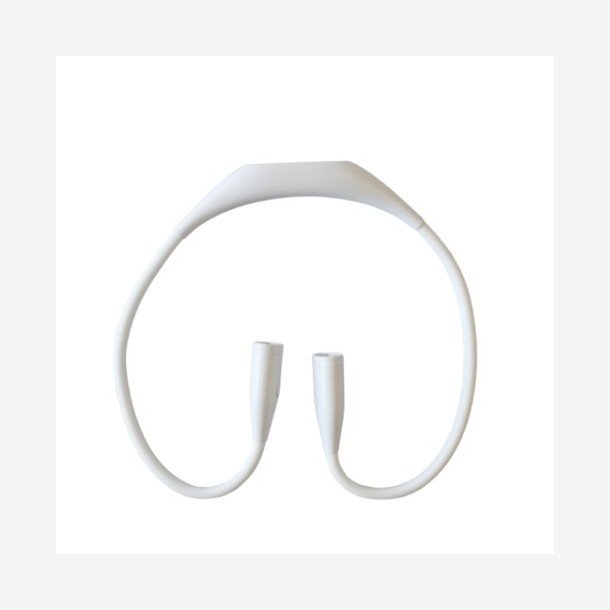 Nakkelampe hvid led genopladelig 