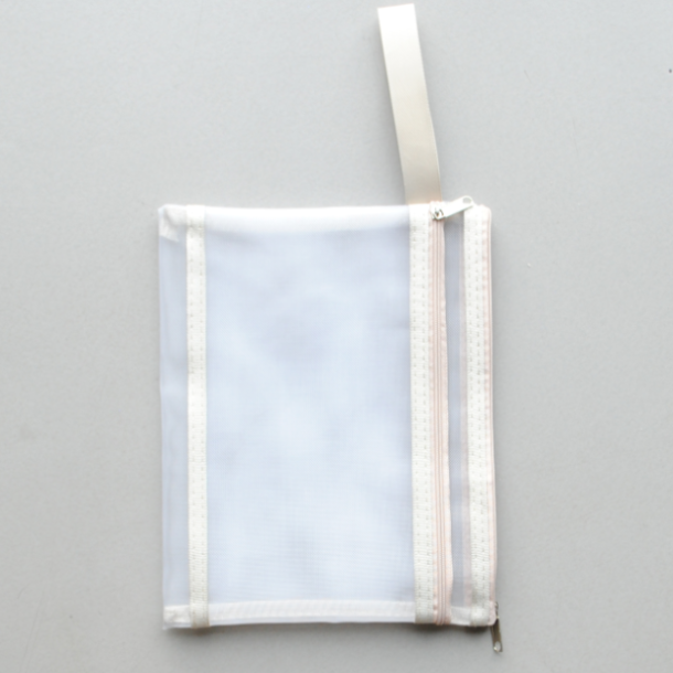 Opbevarings pung a5 transp/beige