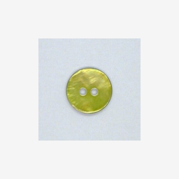 Perlemor - 15 mm knap Oliven