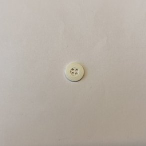 Plastikknap - hvid - 10 mm - 4 hul