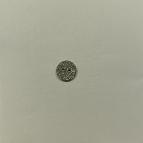 Plastikknap m. glitter slv farvet - 13 mm