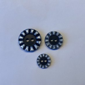 Plastikknapper - sort/isbl�