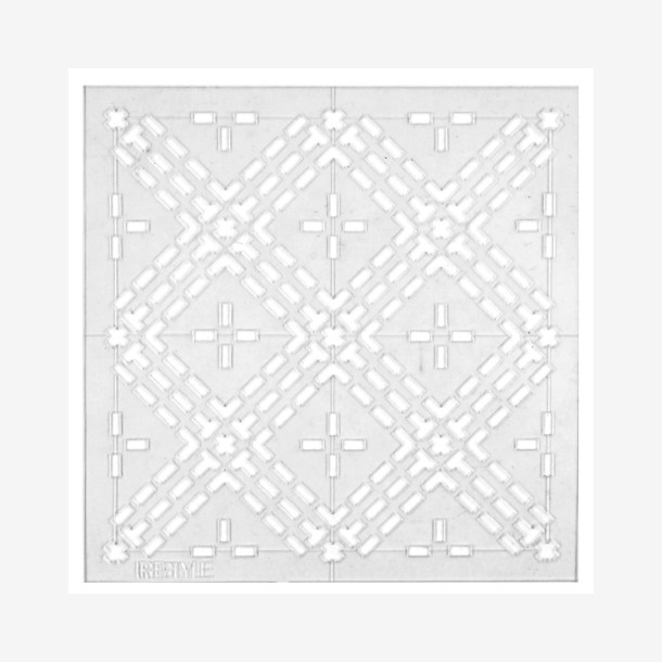 ReStyle Sashiko template diamonds 10x10cm