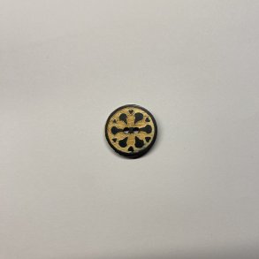 Tr�knap 22 mm - Natur + sort