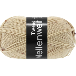 Meilenweit TWEED Strmpegarn 100 g - Beige Meleret 178 - 38093