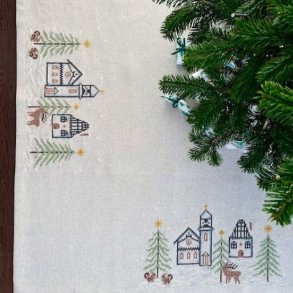 Winther white juletr�st�ppe - Pomp Stitch 