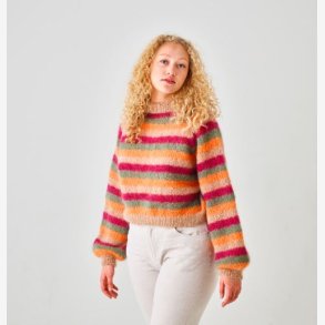 Bella 893274 - Raglan i Striber - Opskrift fra Permin 