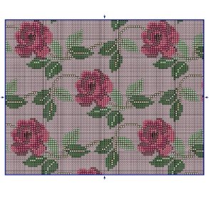 Broderipung med lynls (DIY kit) 14x18 cm 