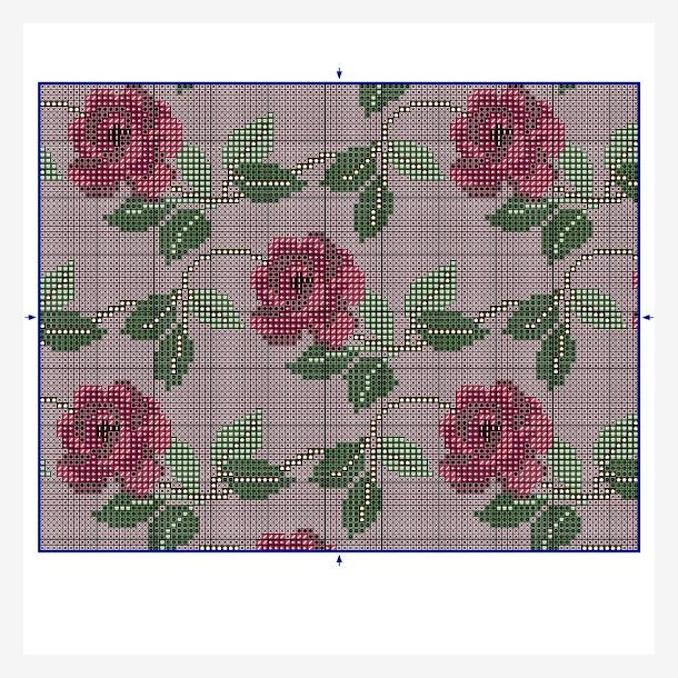 Broderipung med lynls (DIY kit) 14x18 cm 
