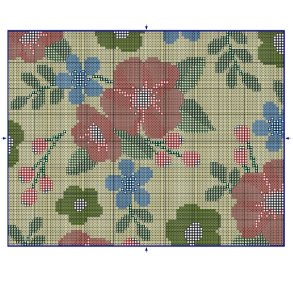 Broderipung med lynls (DIY kit) 18x23 cm 