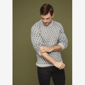 Cecilie Skog for Sandnes Garn #3 RAGLANGENSER MED TRR - HERRE - Opskrift 4