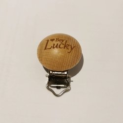 Seleclips i tr med tekst 