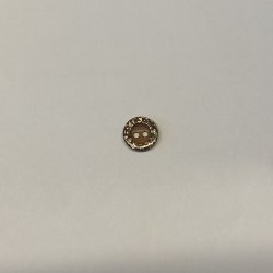 Knap med glitterkant - 12 mm