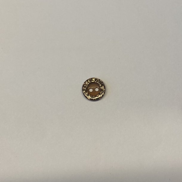 Knap med glitterkant - 12 mm