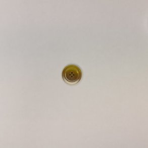 Plastikknap 20 mm - Gul/hvid 