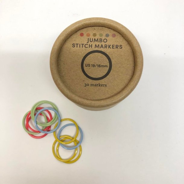 Colored Ring Stitch Markers - Jumbo / Store Jumbo Ringmarkrer