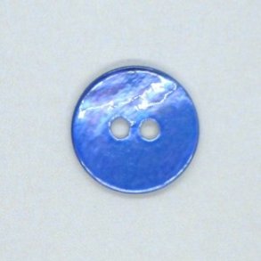 Knap - Perlemor lavendelbl med 2 hul 
