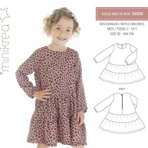 Kjole med flse - Minikrea 