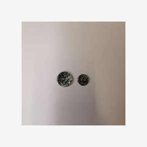 Knap - perlemor med sort og guld farve 