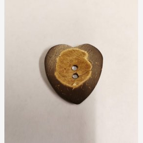 Kokosknap hjerteform 30mm