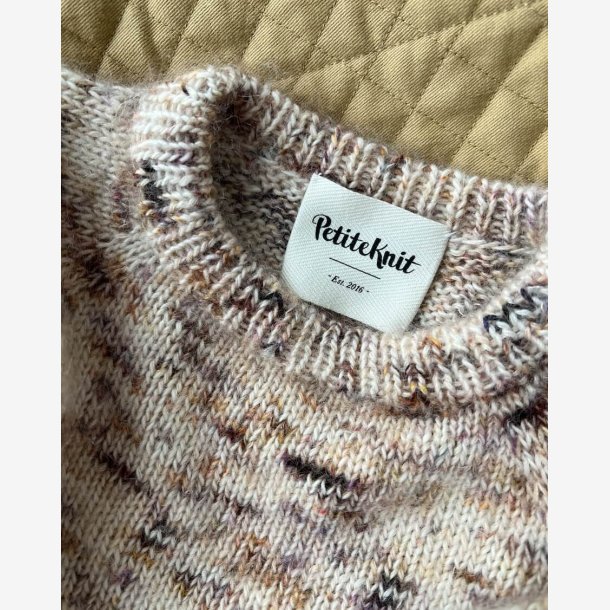"PetiteKnit - Est 2016" label