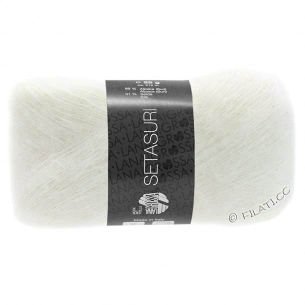 Setasuri fra Lana Grossa - Hvid 001 - 14624001
