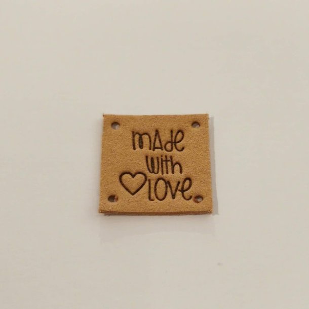 Label i imiteret lder MADE WITH LOVE Nude