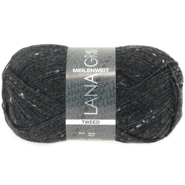 Meilenweit TWEED Strmpegarn 100 g - Koks 107 - 27378