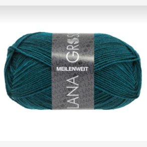 Lana Grossa Meilenweit Strmpegarn - Petroleum 1408 - 39261